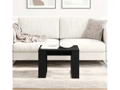 Mesa de Café Roble negro 50 x 50 x 35 cm Madera contrachapada