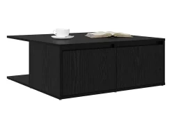 Mesa de Café Roble negro 80 x 80 x 31 cm Madera contrachapada