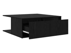 Mesa de Café Roble negro 80 x 80 x 31 cm Madera contrachapada
