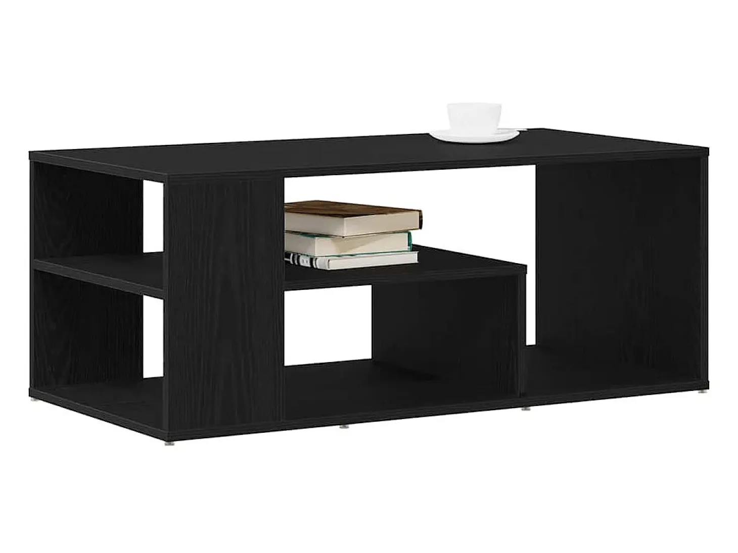Mesa de Café Roble negro 100 x 50 x 40 cm Madera contrachapada