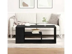 Mesa de Café Roble negro 100 x 50 x 40 cm Madera contrachapada