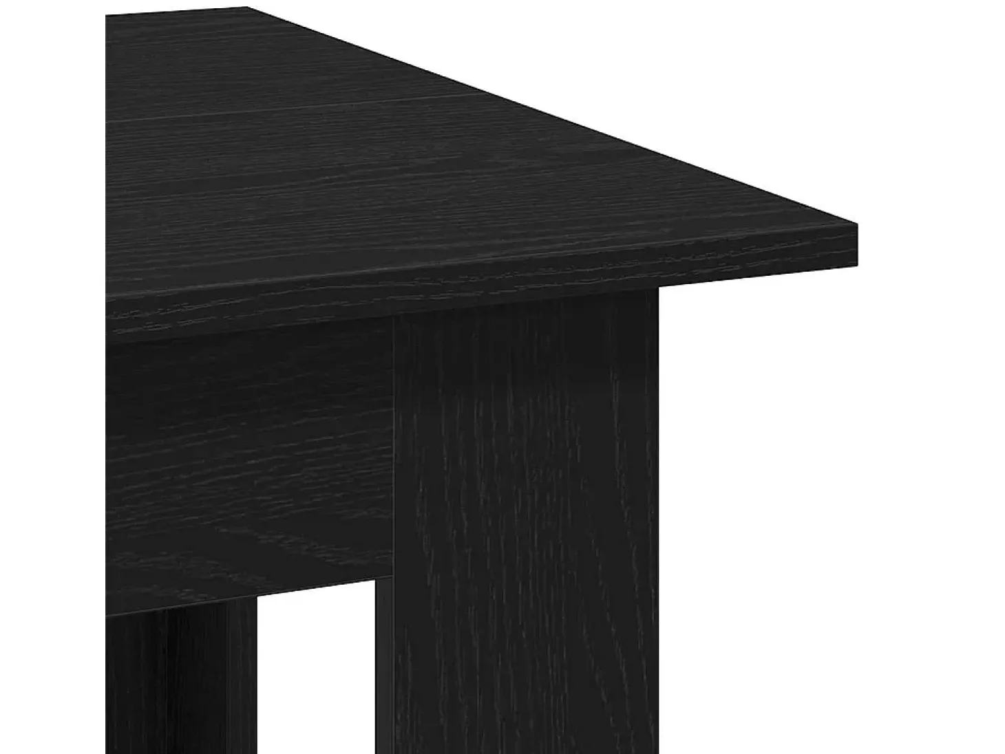 Mesa de Café Roble negro 100 x 60 x 42 cm Madera contrachapada
