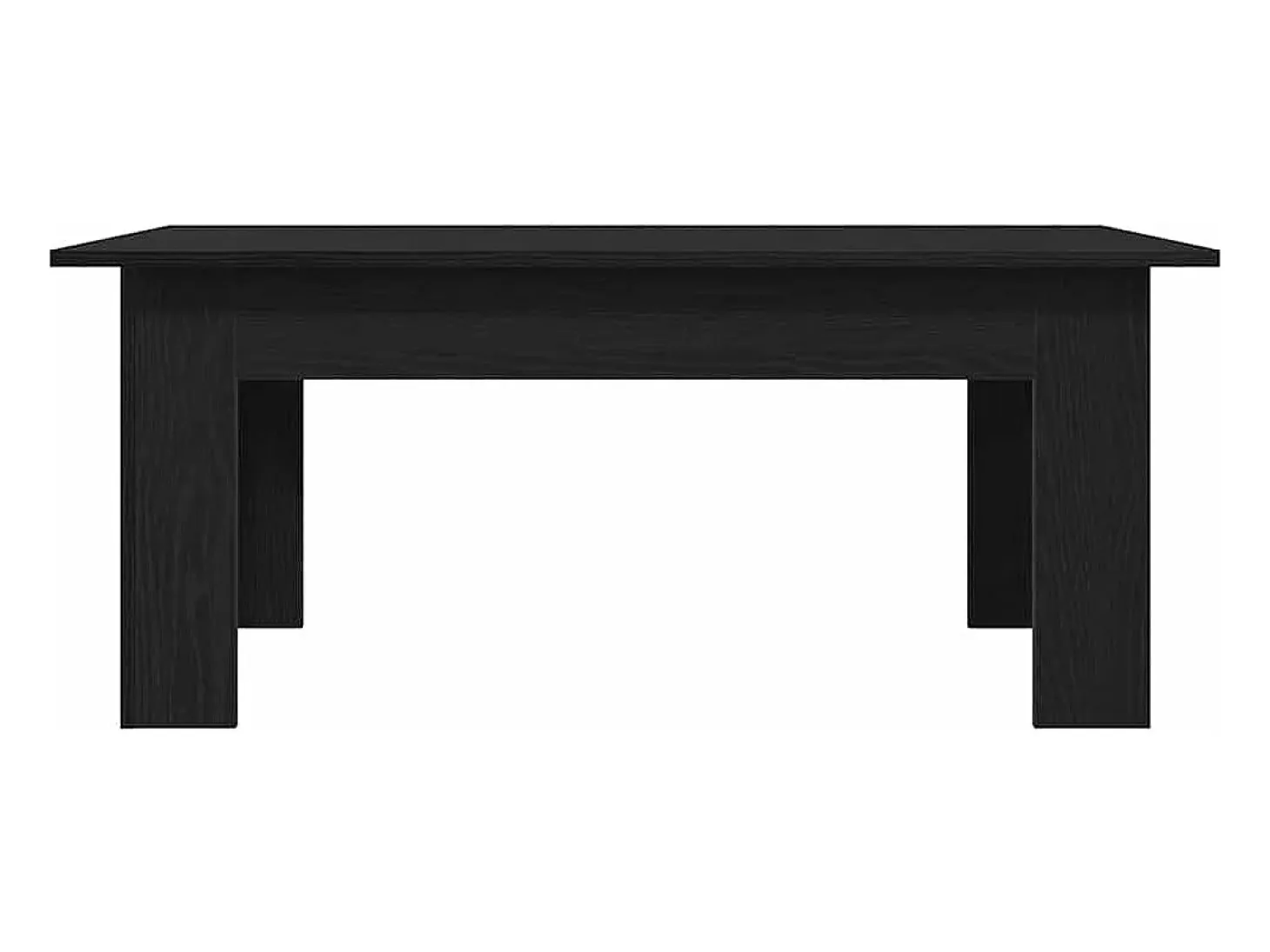 Mesa de Café Roble negro 100 x 60 x 42 cm Madera contrachapada