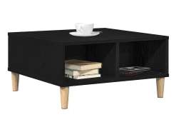 Mesa de Café Roble negro 60 x 60 x 30 cm Madera contrachapada