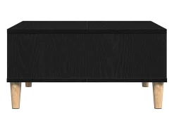 Mesa de Café Roble negro 60 x 60 x 30 cm Madera contrachapada