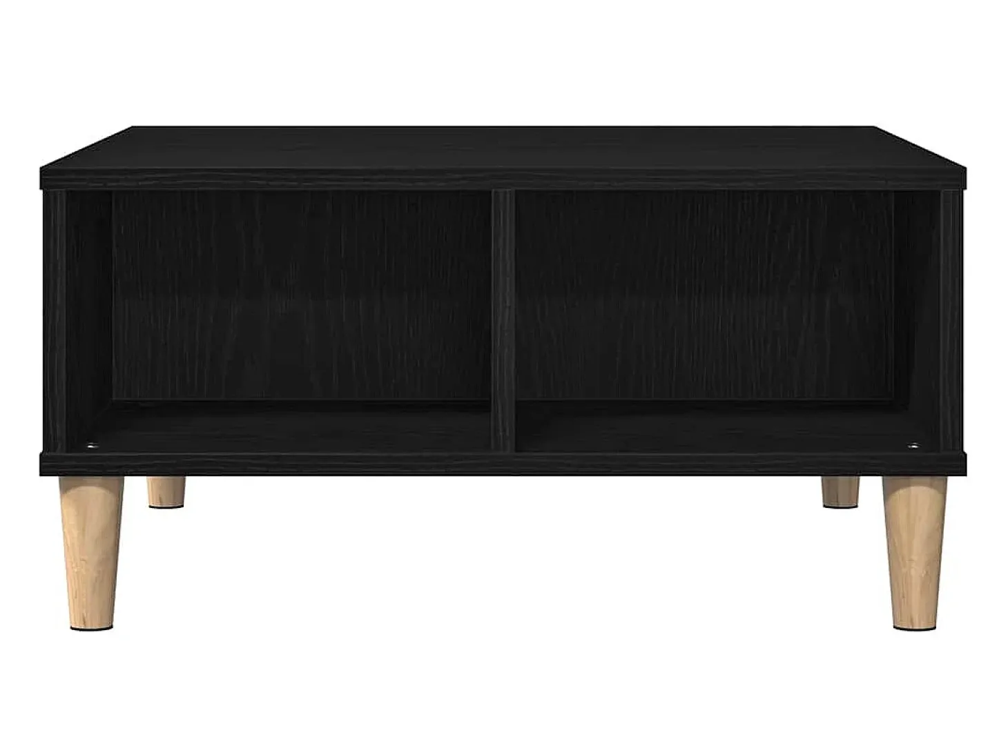 Mesa de Café Roble negro 60 x 60 x 30 cm Madera contrachapada