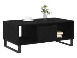 Mesa de Café Roble negro 90 x 50 x 36.5 cm Madera contrachapada