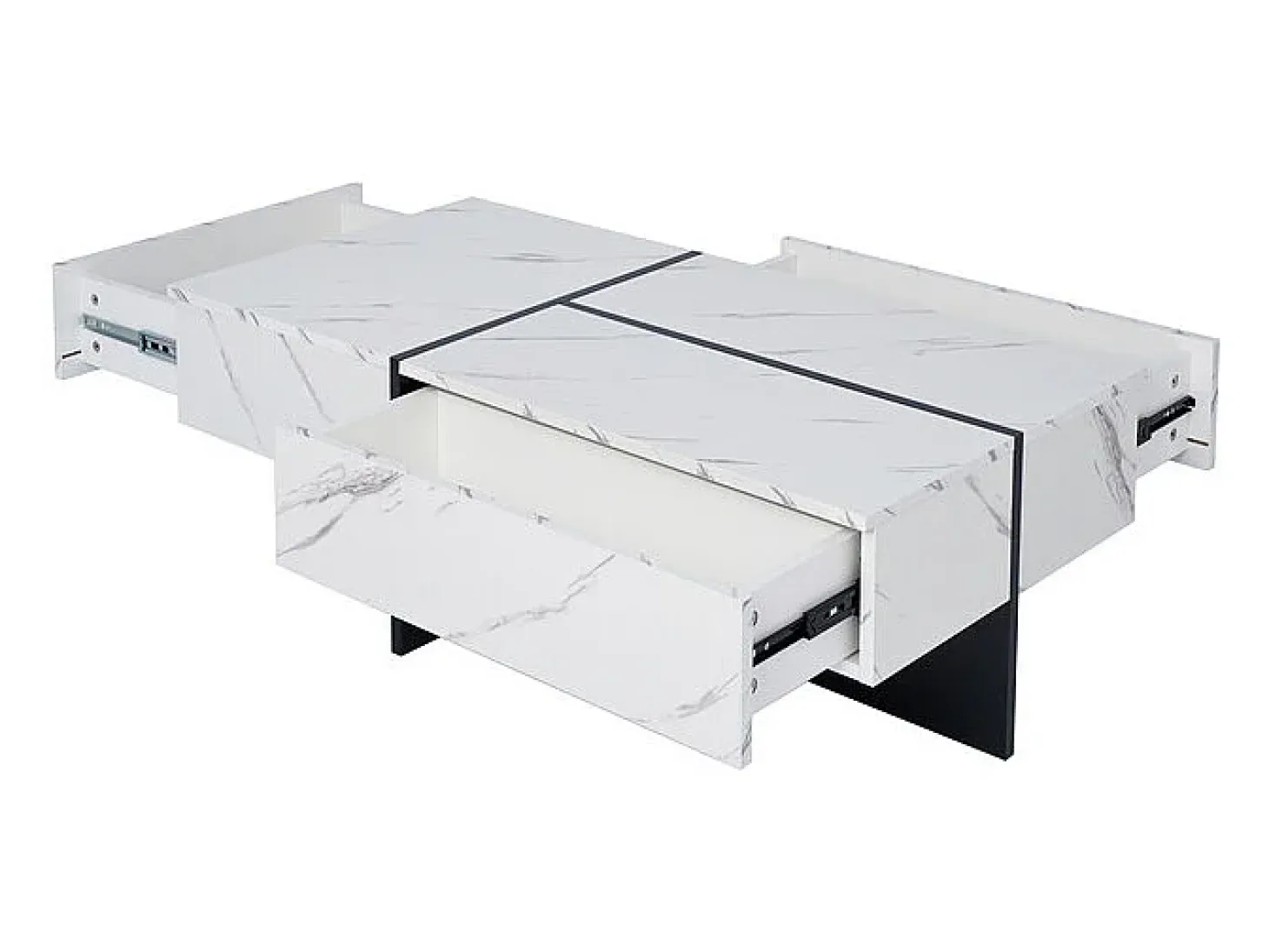 Mesa de centro - con sistema de iluminación LED controlado por aplicación - Blanco
