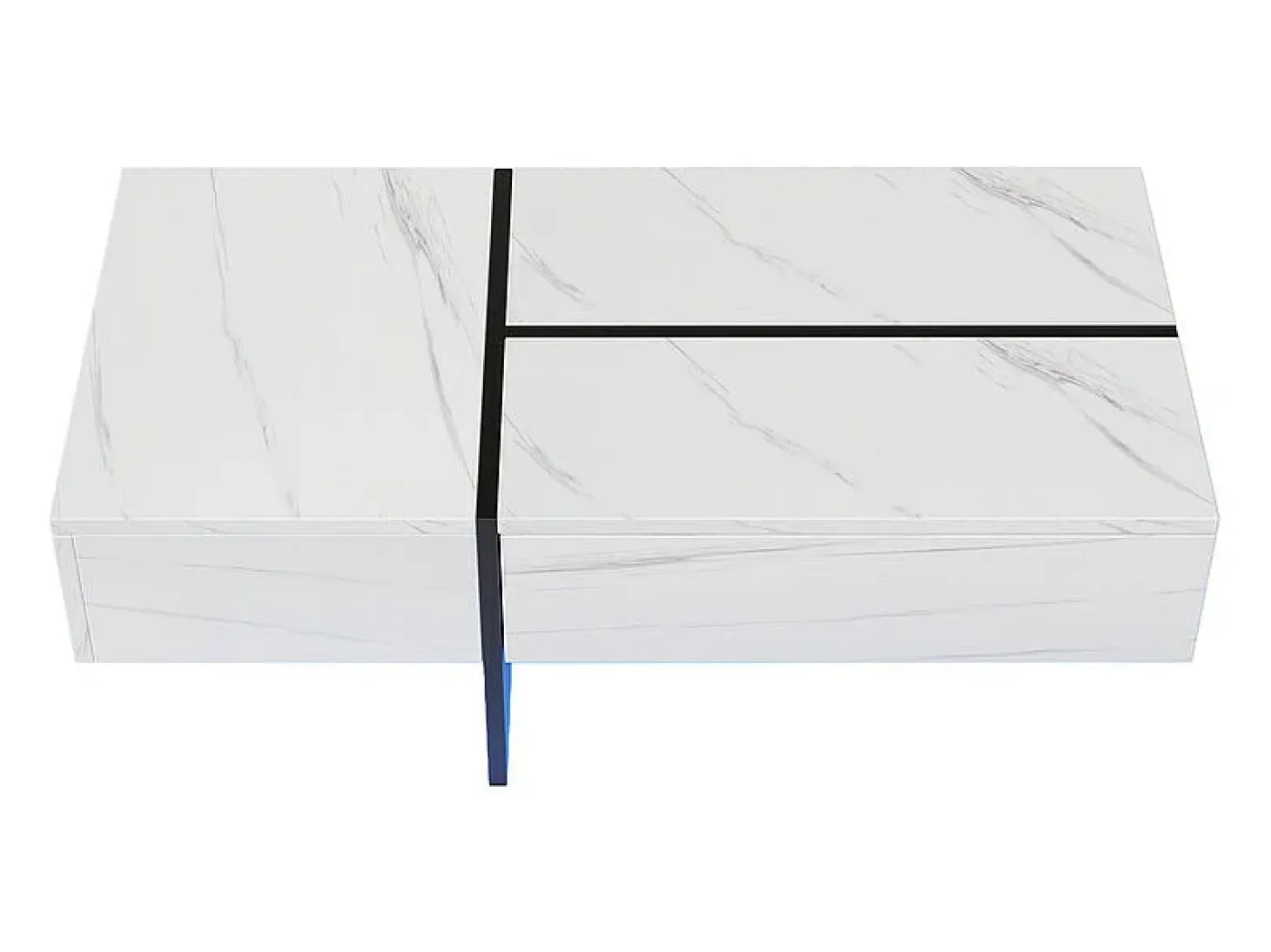 Mesa de centro - con sistema de iluminación LED controlado por aplicación - Blanco