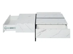 Mesa de centro - con sistema de iluminación LED controlado por aplicación - Blanco