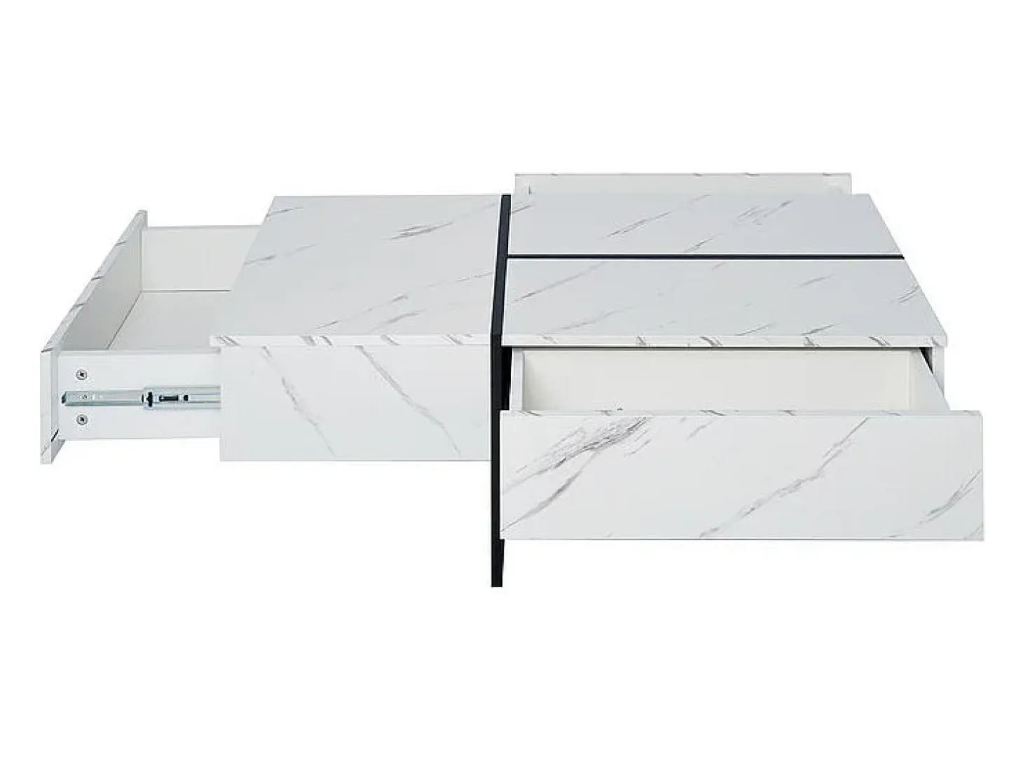 Mesa de centro - con sistema de iluminación LED controlado por aplicación - Blanco