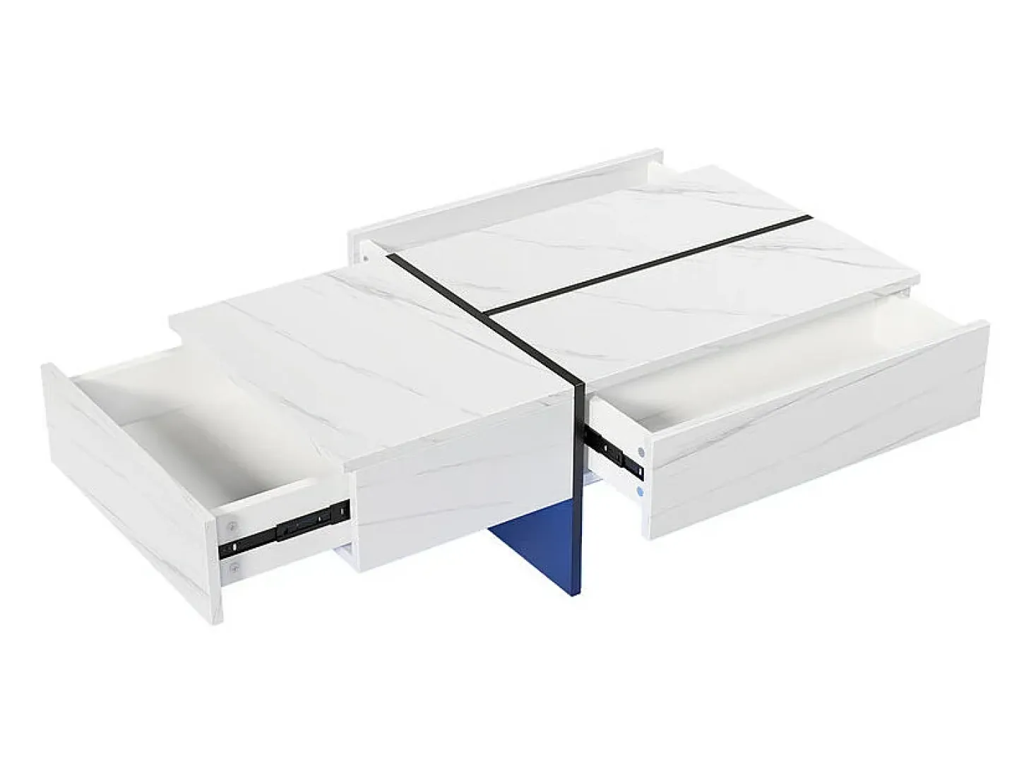 Mesa de centro - con sistema de iluminación LED controlado por aplicación - Blanco