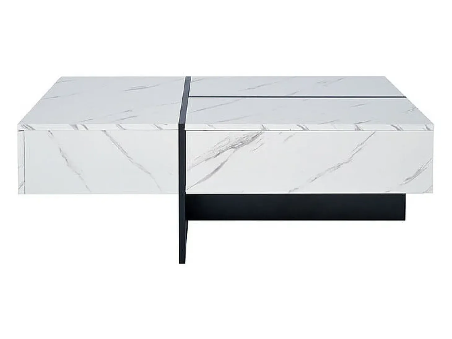 Mesa de centro - con sistema de iluminación LED controlado por aplicación - Blanco