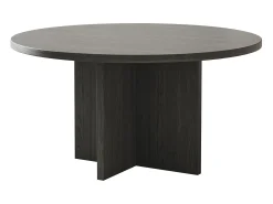 Mesa de centro - redonda 76x76 cm - efecto madera fresno Portland - OVO