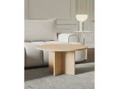 Mesa de centro - redonda 76x76 cm - Color Roble Lindberg - OVO