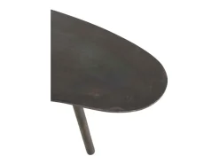 Mesa de centro abatible Gerti de aluminio negro L 90 cm