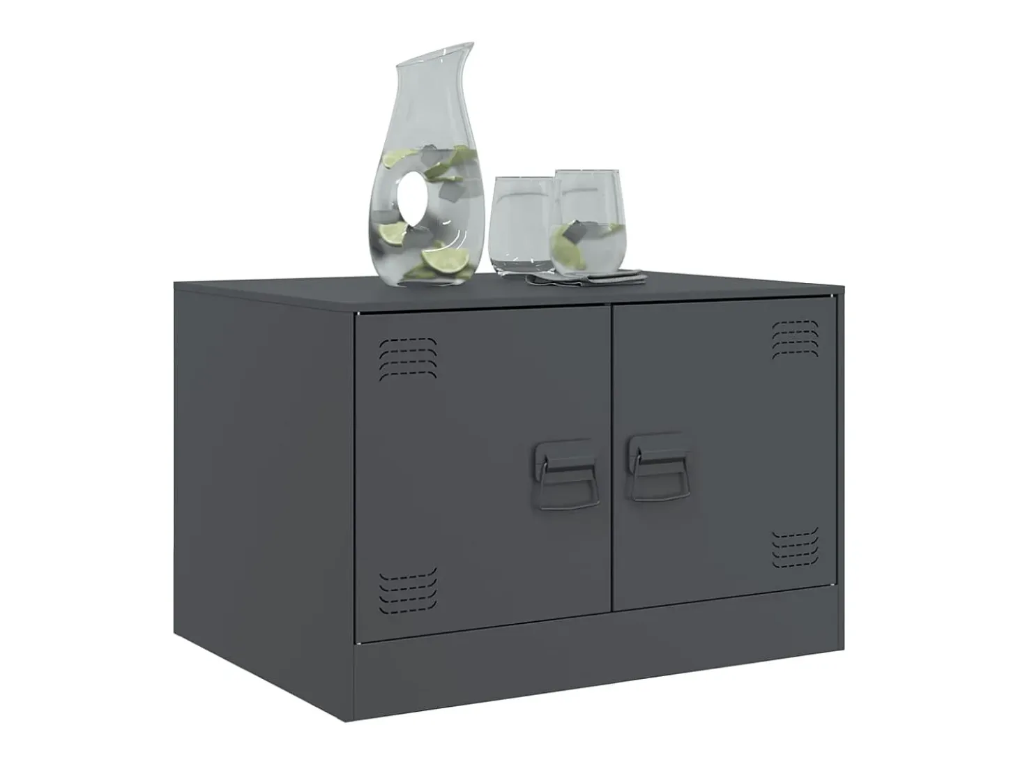 Mesa de centro acero gris antracita 67x50x44 cm