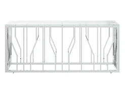 Mesa de centro acero inoxidable y vidrio 110x45x45 cm ES24003