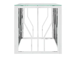Mesa de centro acero inoxidable y vidrio 110x45x45 cm ES24003
