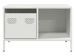 Mesa de centro acero laminado en frío blanco 68,5x50x43,5 cm