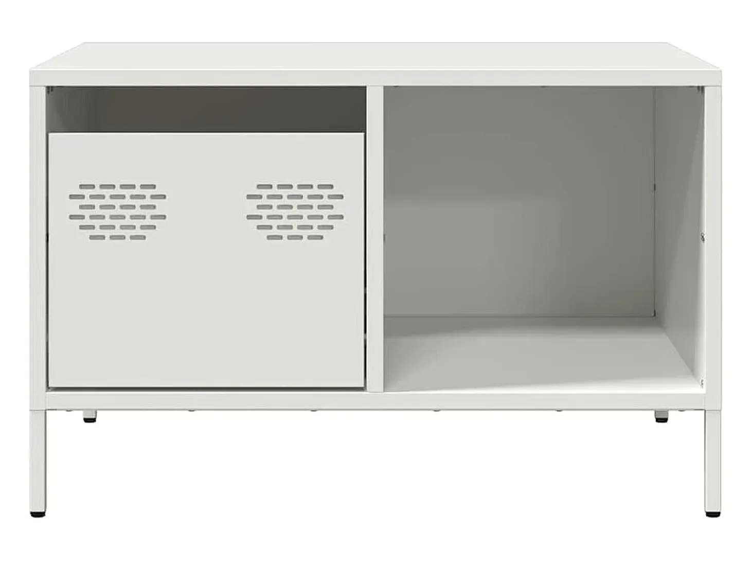 Mesa de centro acero laminado en frío blanco 68,5x50x43,5 cm