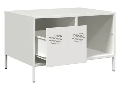 Mesa de centro acero laminado en frío blanco 68,5x50x43,5 cm