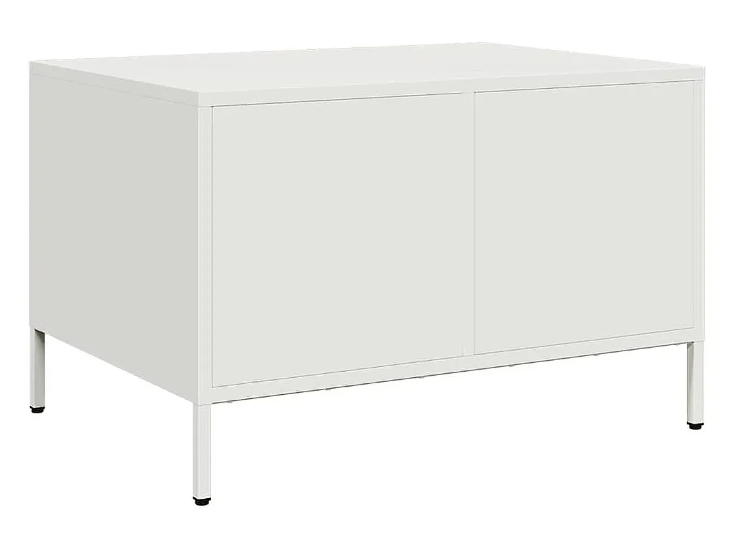 Mesa de centro acero laminado en frío blanco 68,5x50x43,5 cm