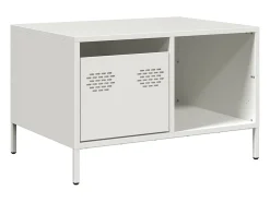 Mesa de centro acero laminado en frío blanco 68,5x50x43,5 cm
