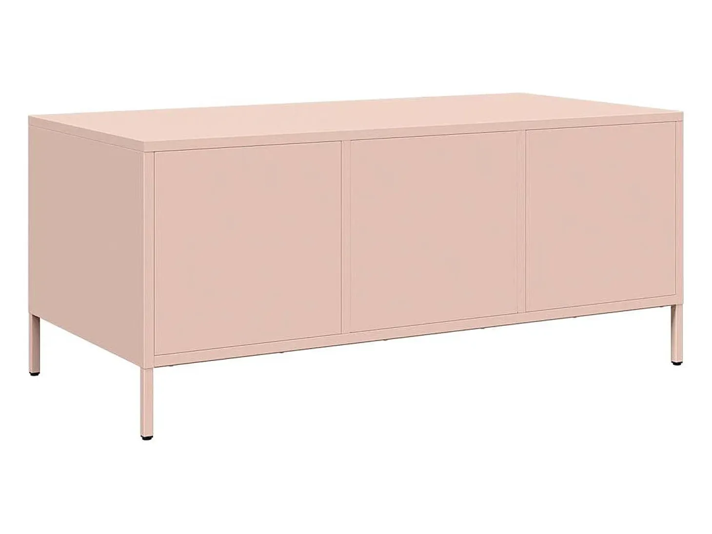 Mesa de centro acero laminado en frío rosa 101,5x50x43,5 cm