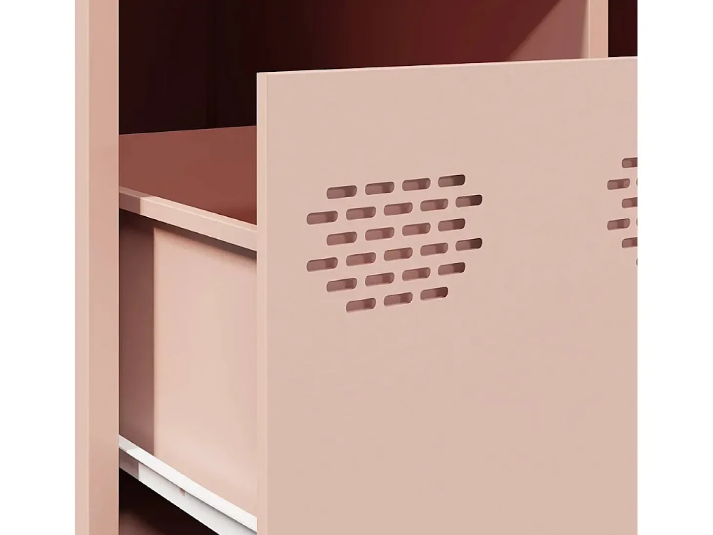 Mesa de centro acero laminado en frío rosa 101,5x50x43,5 cm