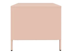 Mesa de centro acero laminado en frío rosa 101,5x50x43,5 cm