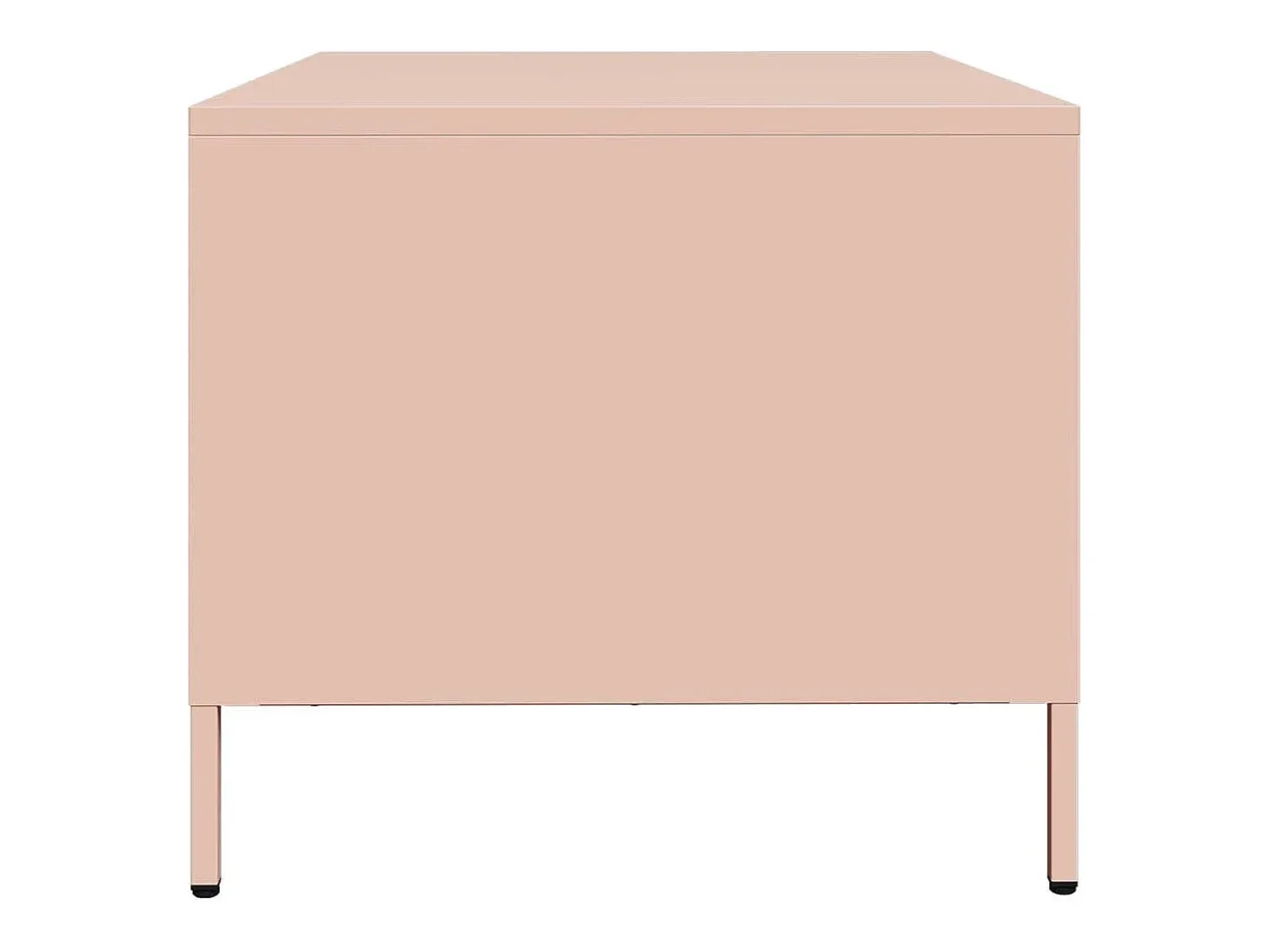 Mesa de centro acero laminado en frío rosa 101,5x50x43,5 cm