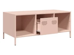 Mesa de centro acero laminado en frío rosa 101,5x50x43,5 cm