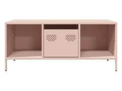 Mesa de centro acero laminado en frío rosa 101,5x50x43,5 cm