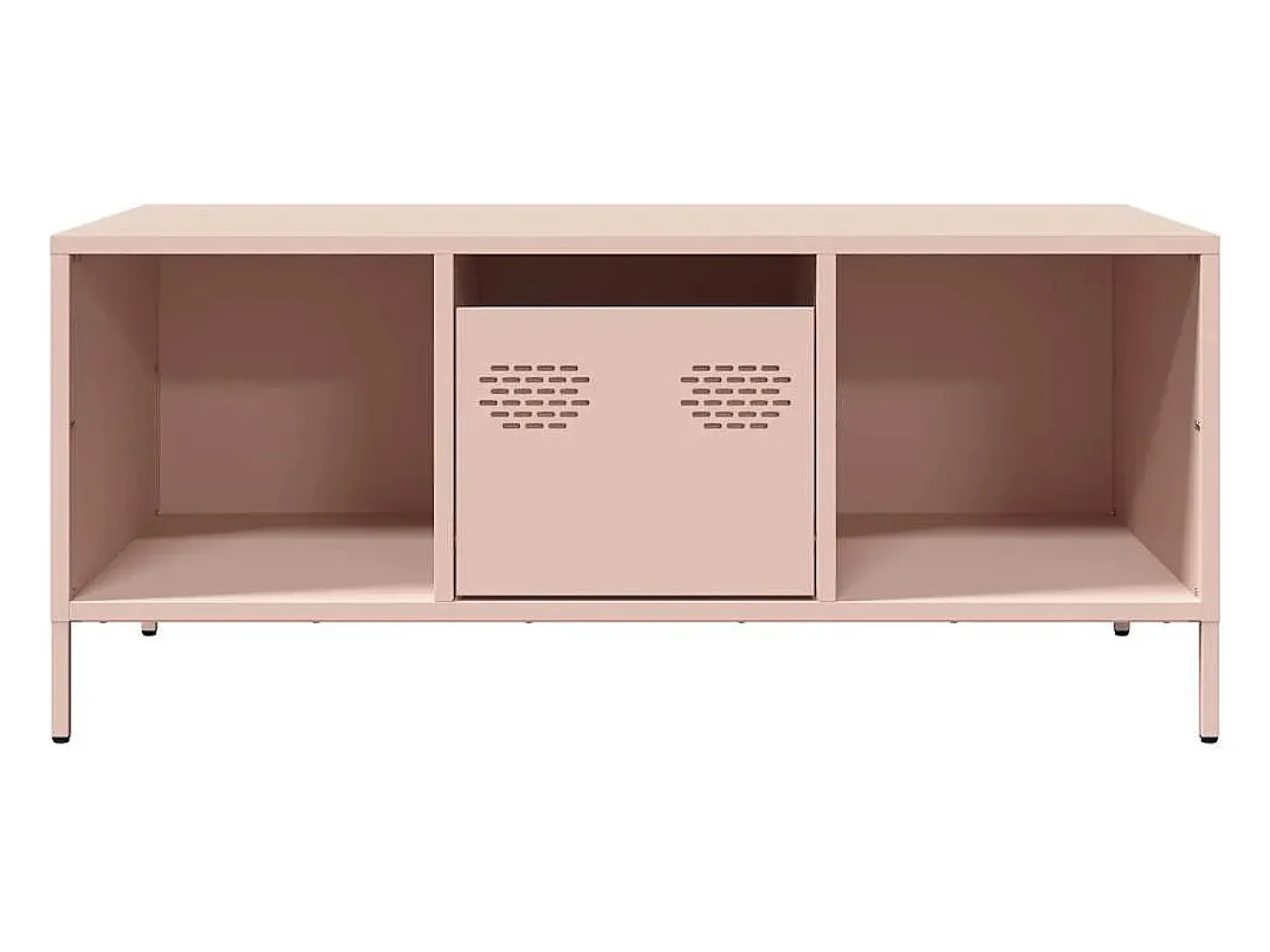 Mesa de centro acero laminado en frío rosa 101,5x50x43,5 cm