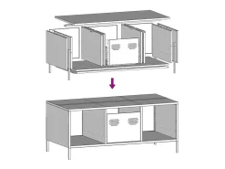 Mesa de centro acero laminado en frío antracita 101,5x50x43,5cm