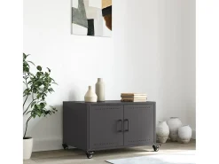 Mesa de centro acero laminado en frío negro 68x50x43,5 cm