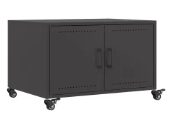 Mesa de centro acero laminado en frío negro 68x50x43,5 cm