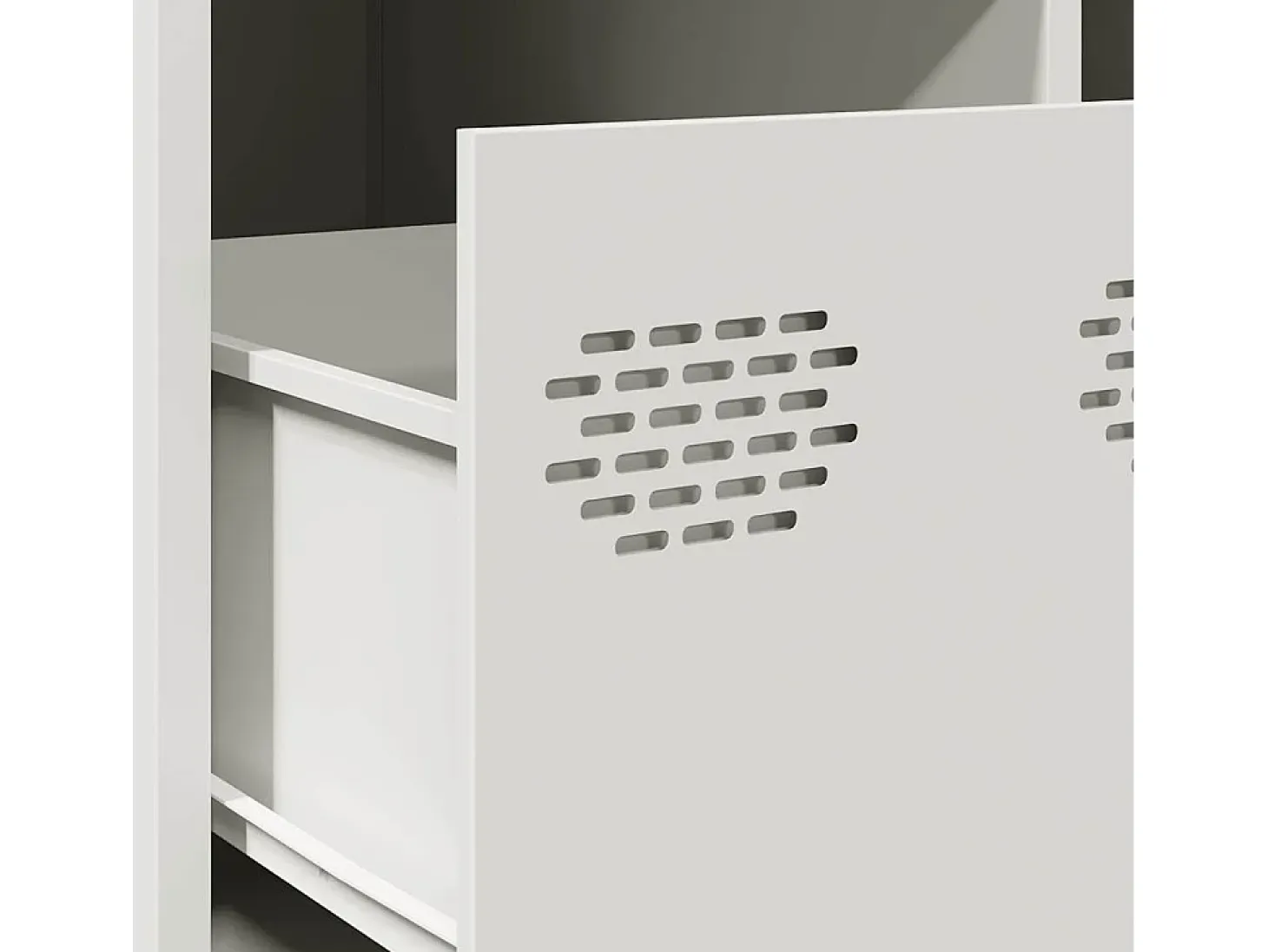 Mesa de centro acero laminado en frío blanco 101,5x50x43,5 cm
