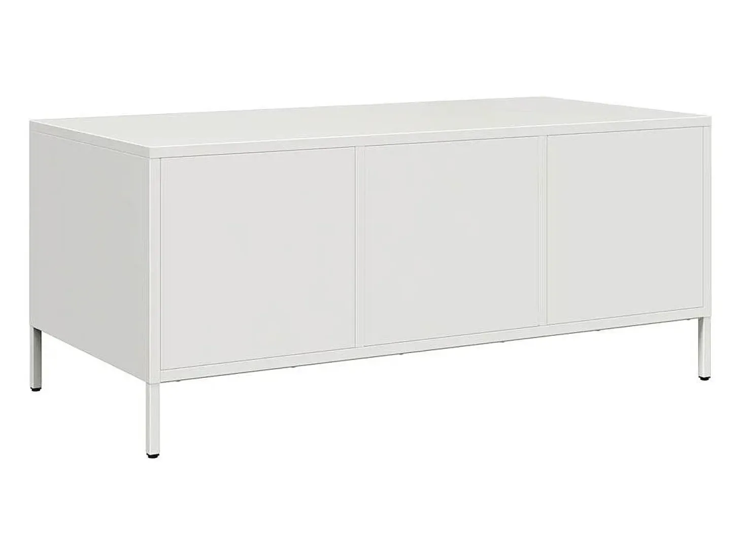 Mesa de centro acero laminado en frío blanco 101,5x50x43,5 cm