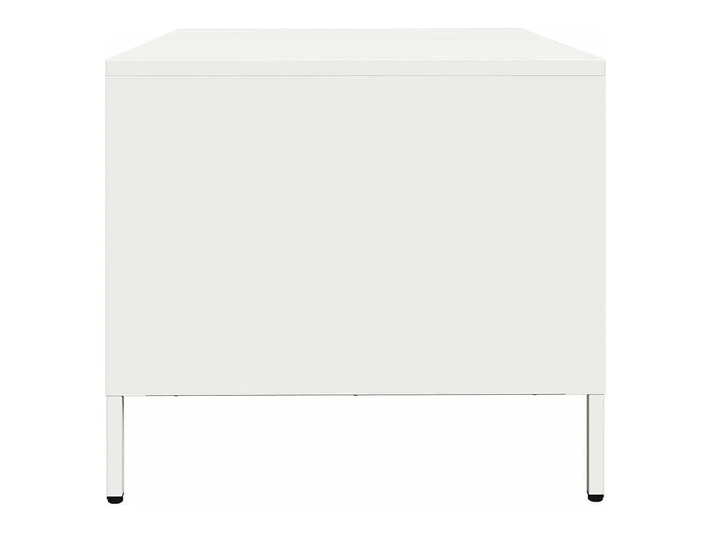 Mesa de centro acero laminado en frío blanco 101,5x50x43,5 cm