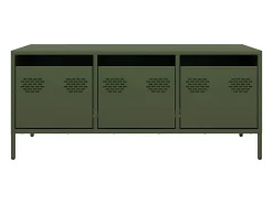 Mesa de centro acero laminado frío verde oliva 101,5x50x43,5 cm
