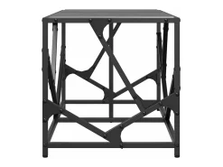 Mesa de centro acero superficie de vidrio negra 78,5x40x41cm
