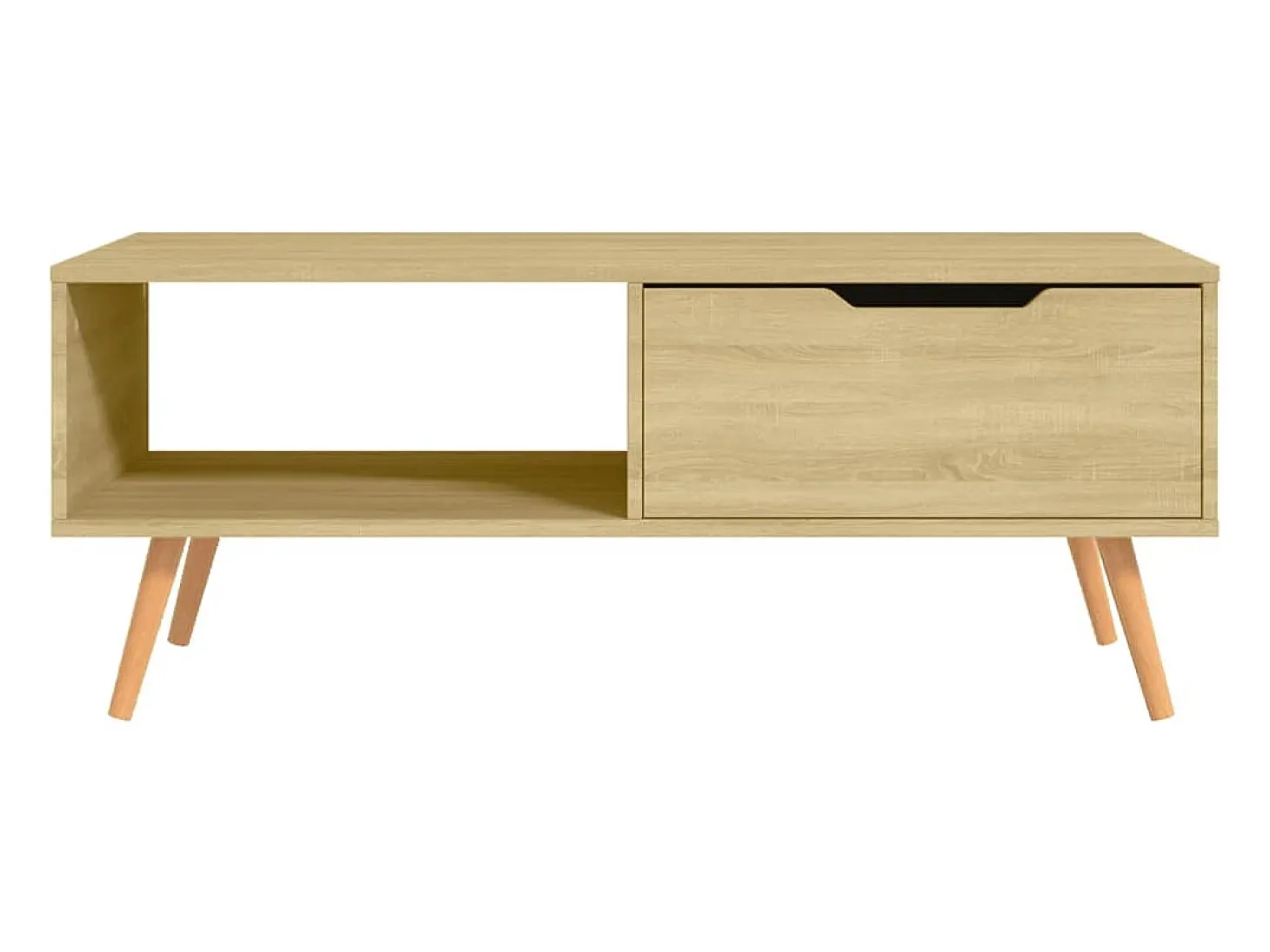 Mesa de centro aglomerado color roble Sonoma 100x49,5x43 cm