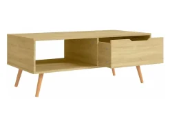Mesa de centro aglomerado color roble Sonoma 100x49,5x43 cm