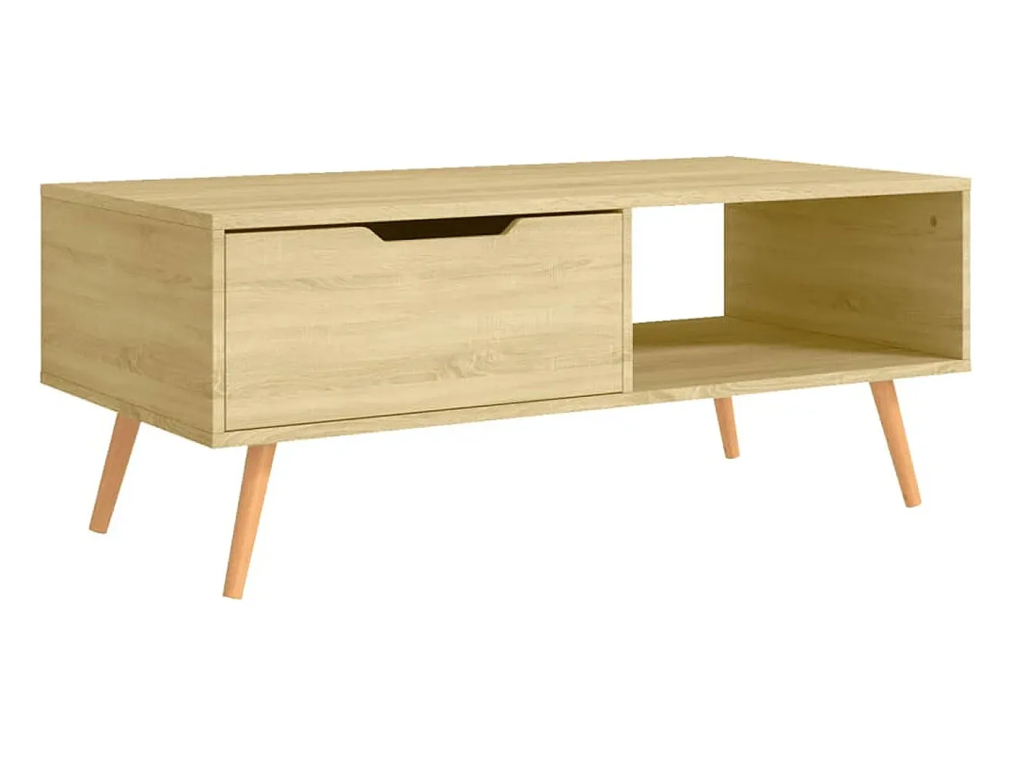 Mesa de centro aglomerado color roble Sonoma 100x49,5x43 cm
