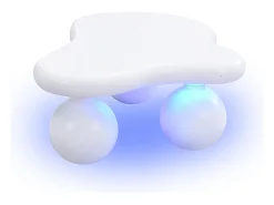 Mesa de centro blanca - Mesa de centro con luces LED y patas redondas blancas - diseño en forma de nube - para sala de estar y habitación infantil