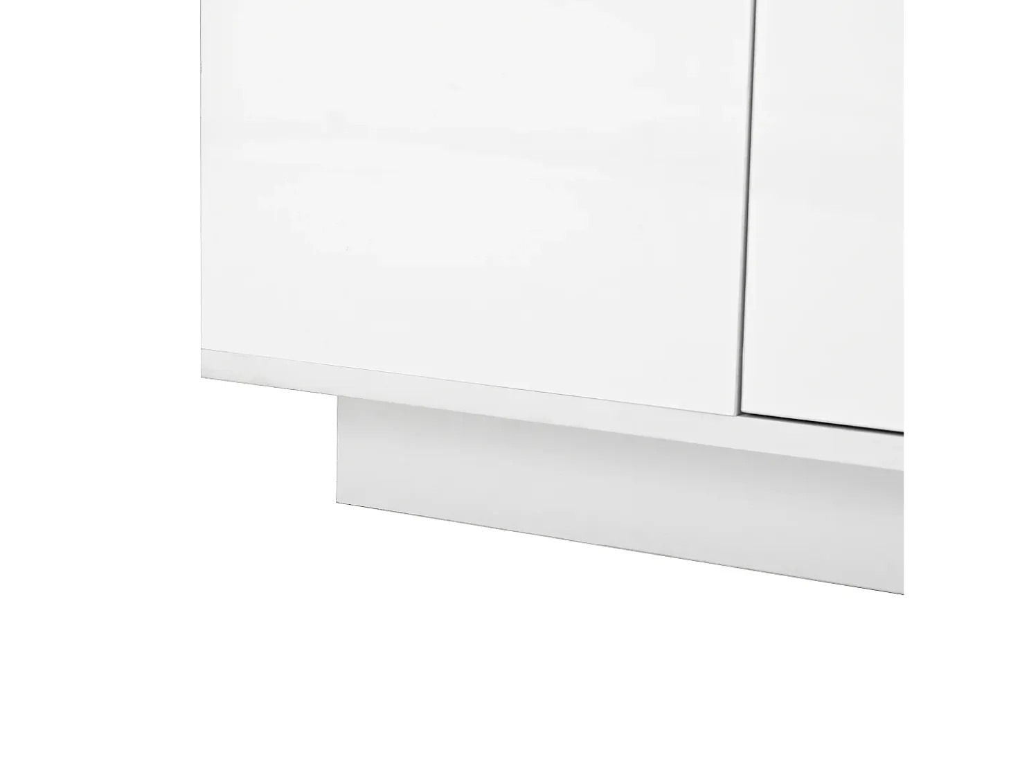 Mesa de centro blanca - Mesa de centro con iluminación LED y 2 cajones - tapa de cristal