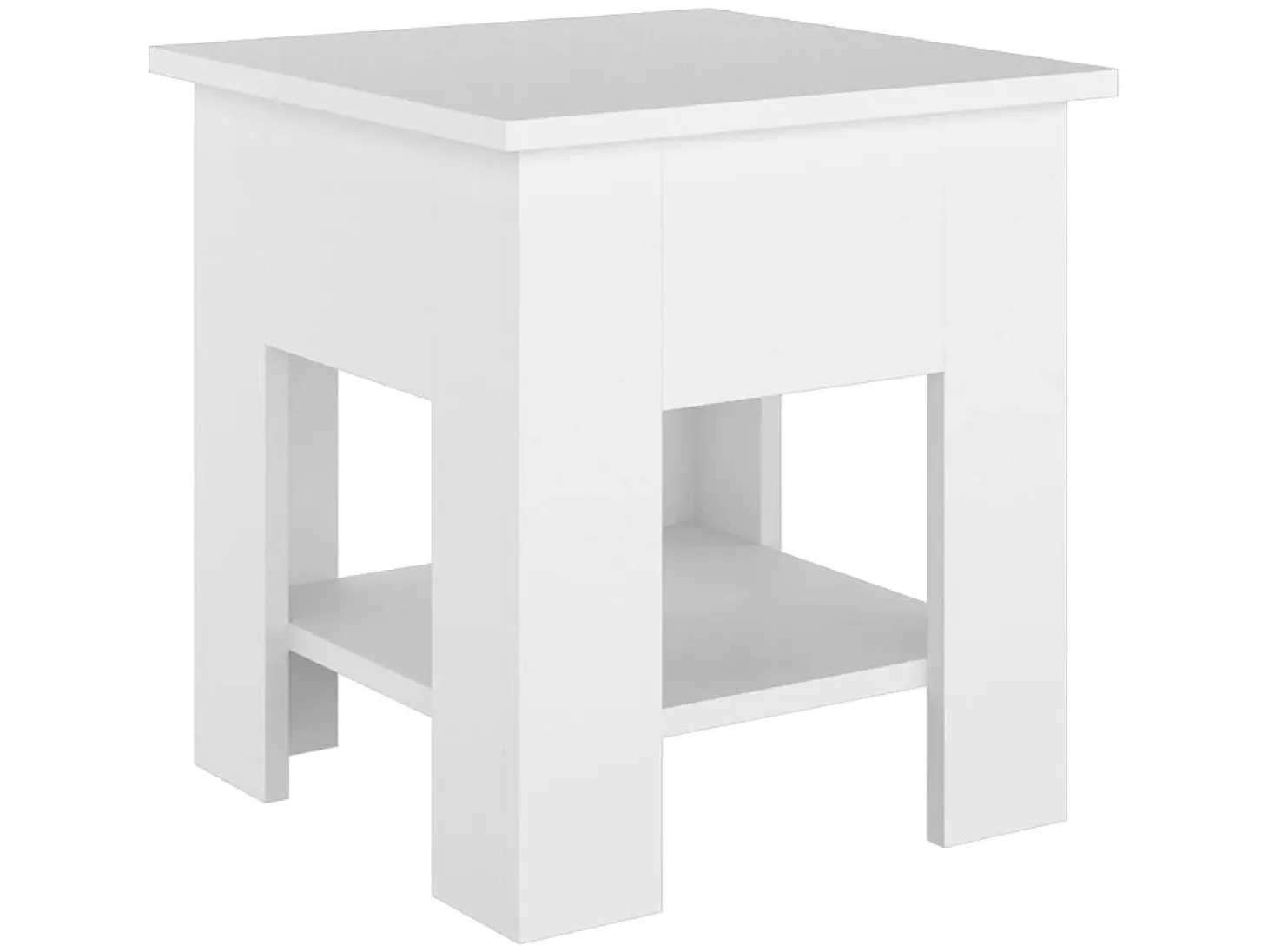 Mesa de centro blanco madera contrachapada 40x40x42 cm ES41218