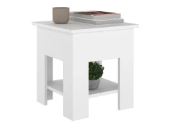 Mesa de centro blanco madera contrachapada 40x40x42 cm ES41218